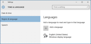 Windows 10 Language