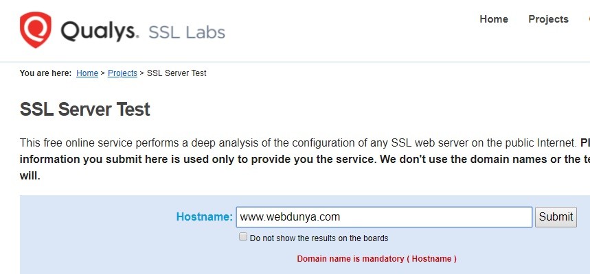 SSL Sertifika Testi
