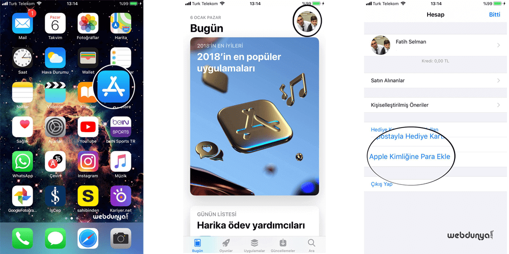 App Store Kullanici Hesaba Para Yukleme