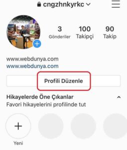 Instagram Profil Duzenle Sekmesi 255x300