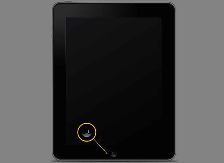 iPadinizin altındaki Ana Ekran düğmesi