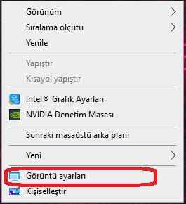 görüntü ayarları